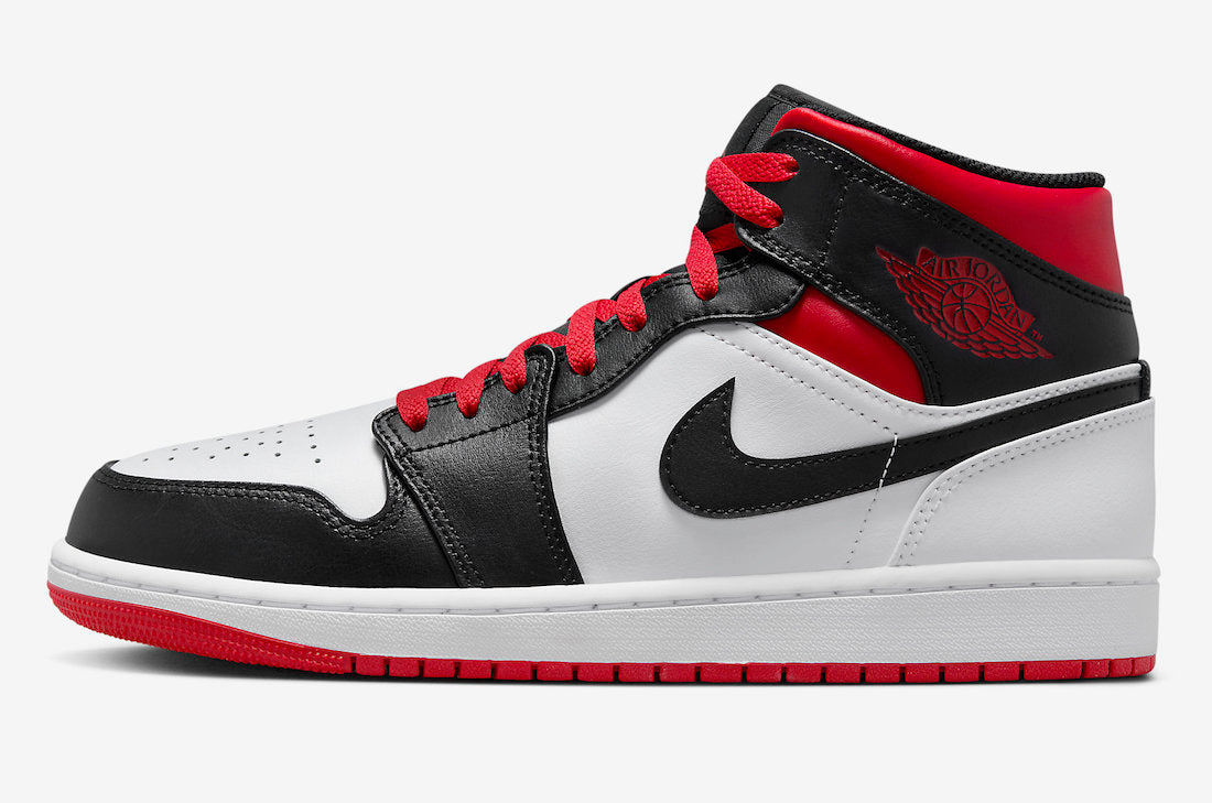 Jordan 1 Mid Gym Red Black Toe