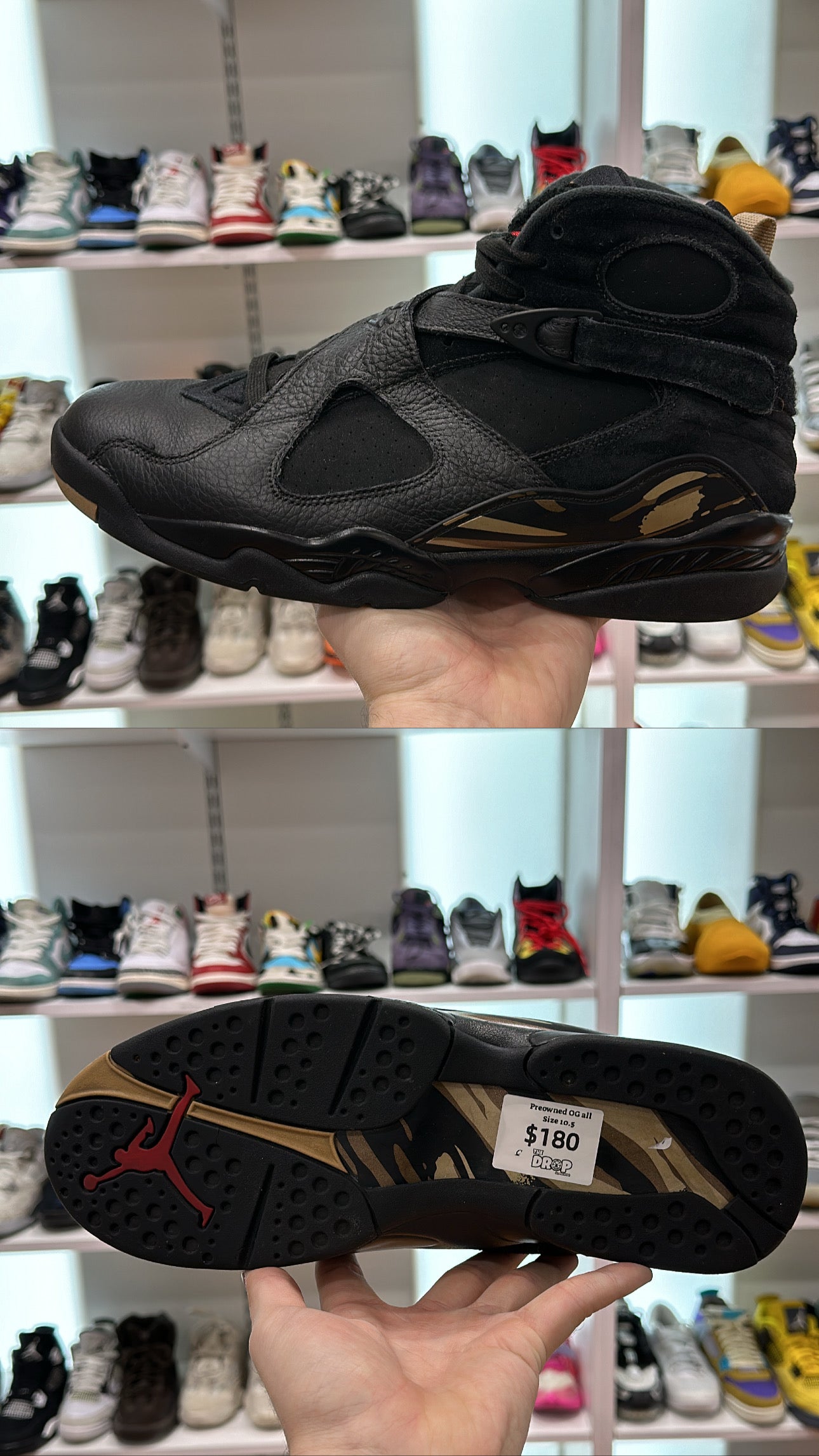 Preowned Jordan 8 ‘OVO’ size 10.5
