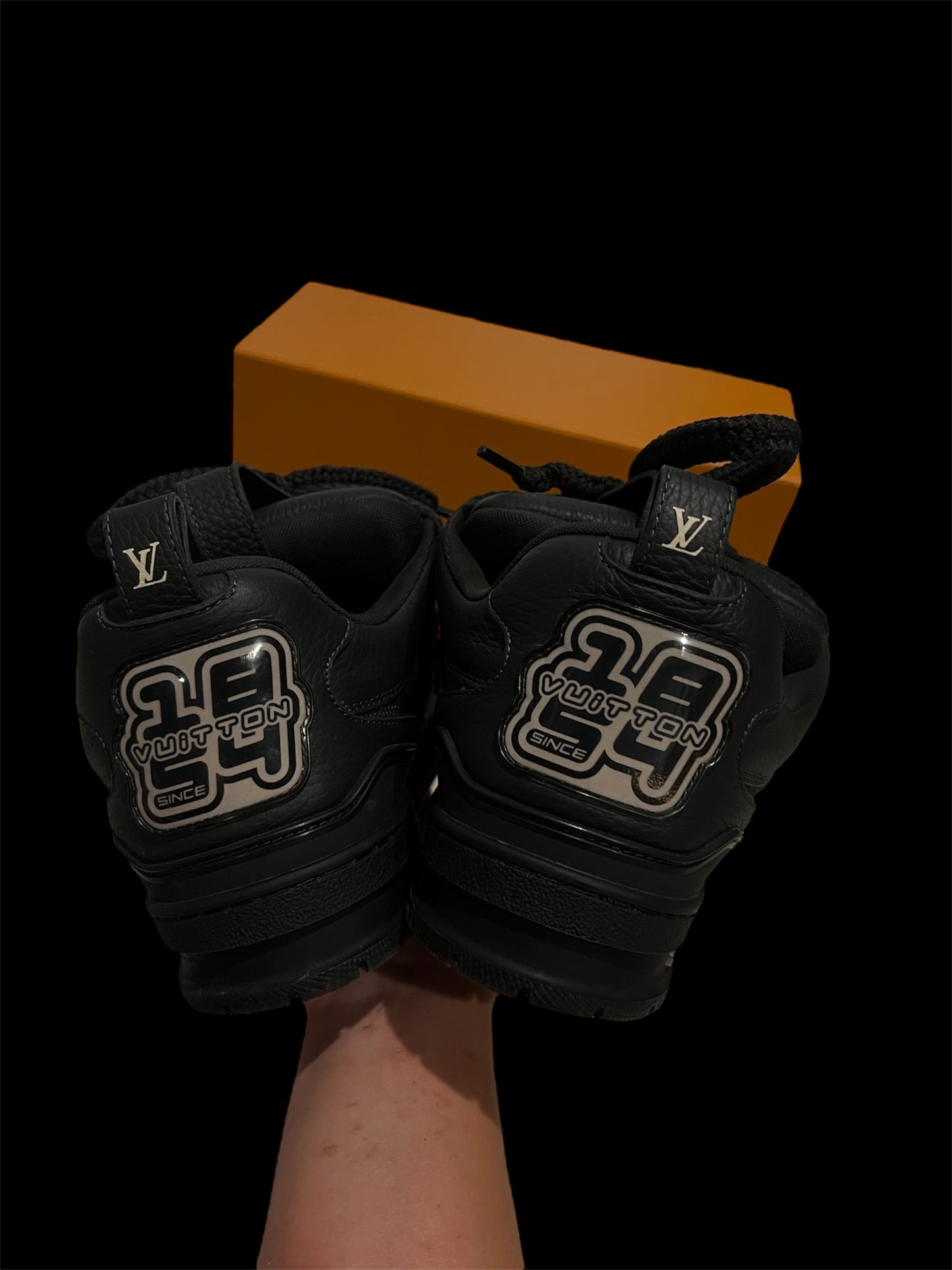 Preowned Black LV Sk8s size 8 (fits 9.5-10)