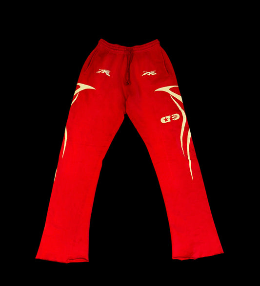 Red Hellstar Flare Sweatpants size L