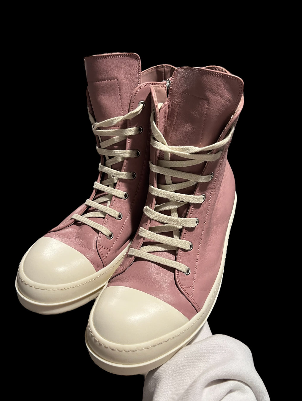 Preowned Rick Owen Pink Highs size 45 (fits 12-13)
