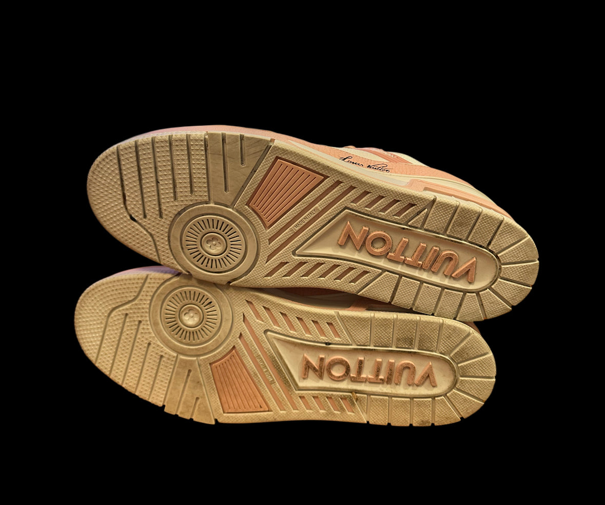 Preowned Coral Louis Vuitton Trainers size 11 (fits 12.5-13)