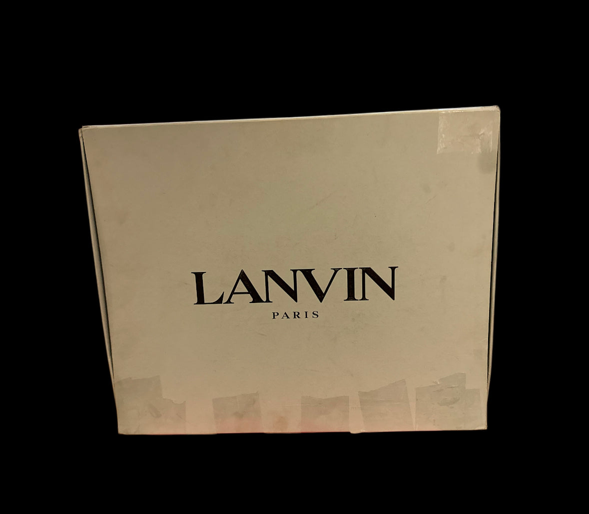 Preowned White Rhinestone Lanvin Curbs size 42 (fits 9-9.5)