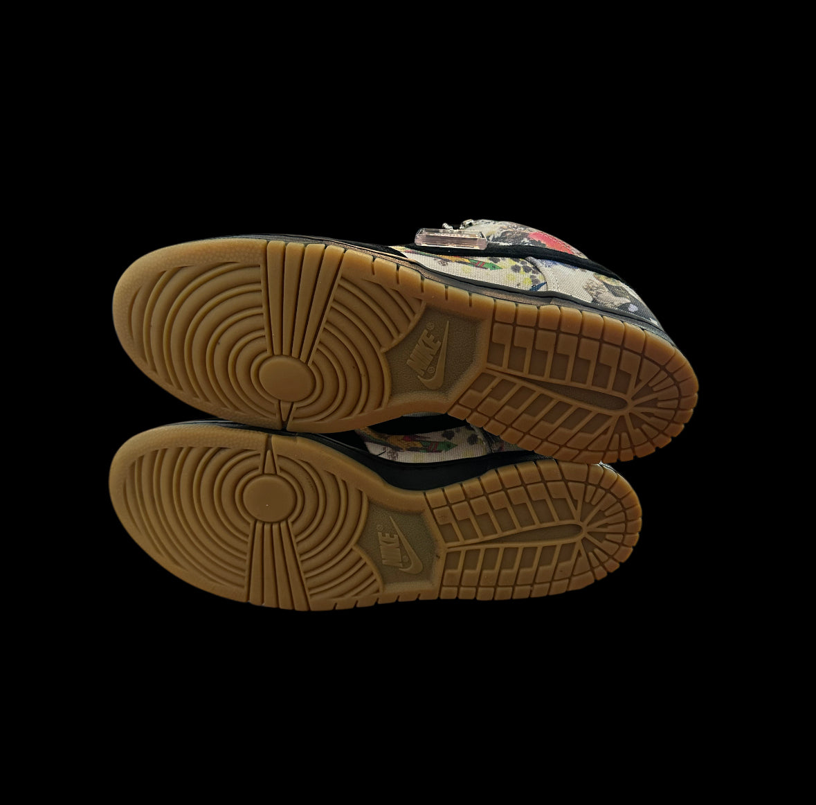 Preowned Supreme SB Dunk Lows Rammellzee size 8.5