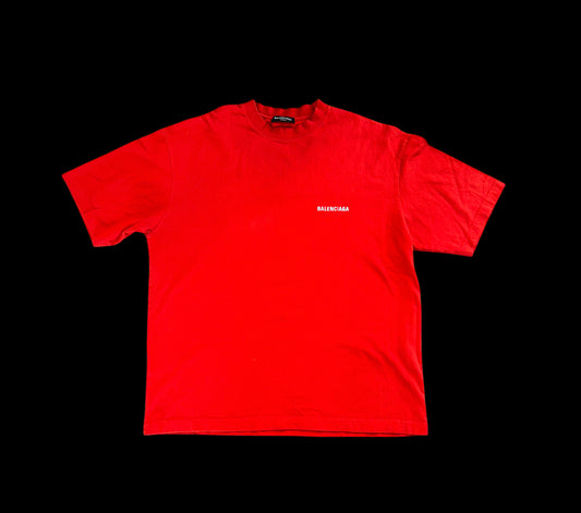 Red Balenciaga T-Shirt size M