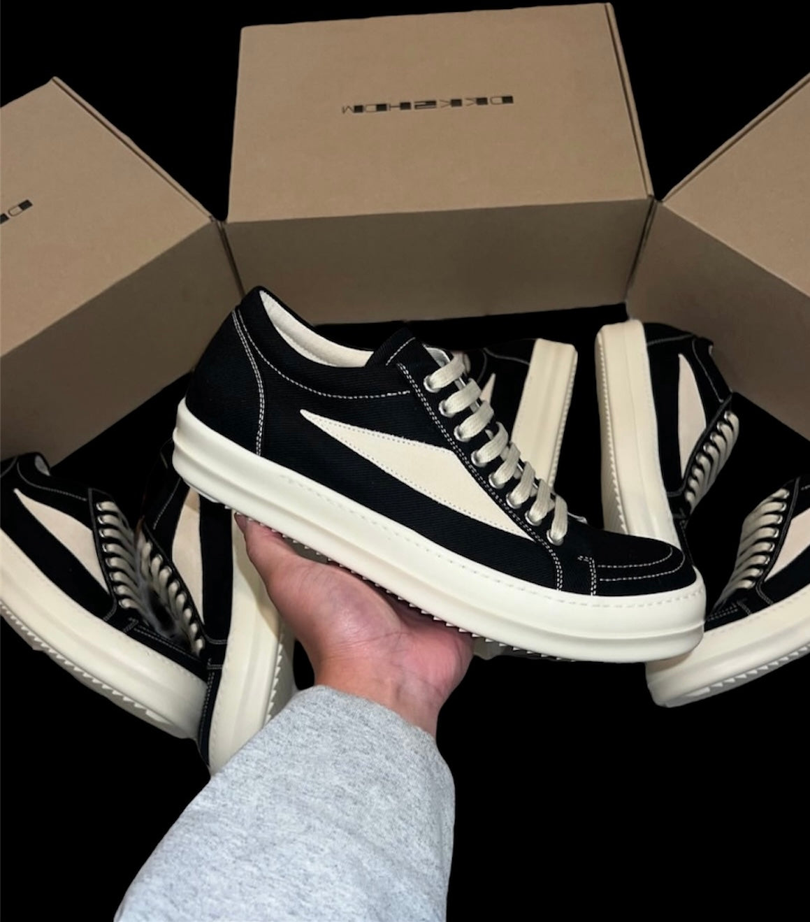 Rick Owens DRKSHDW Black Vans