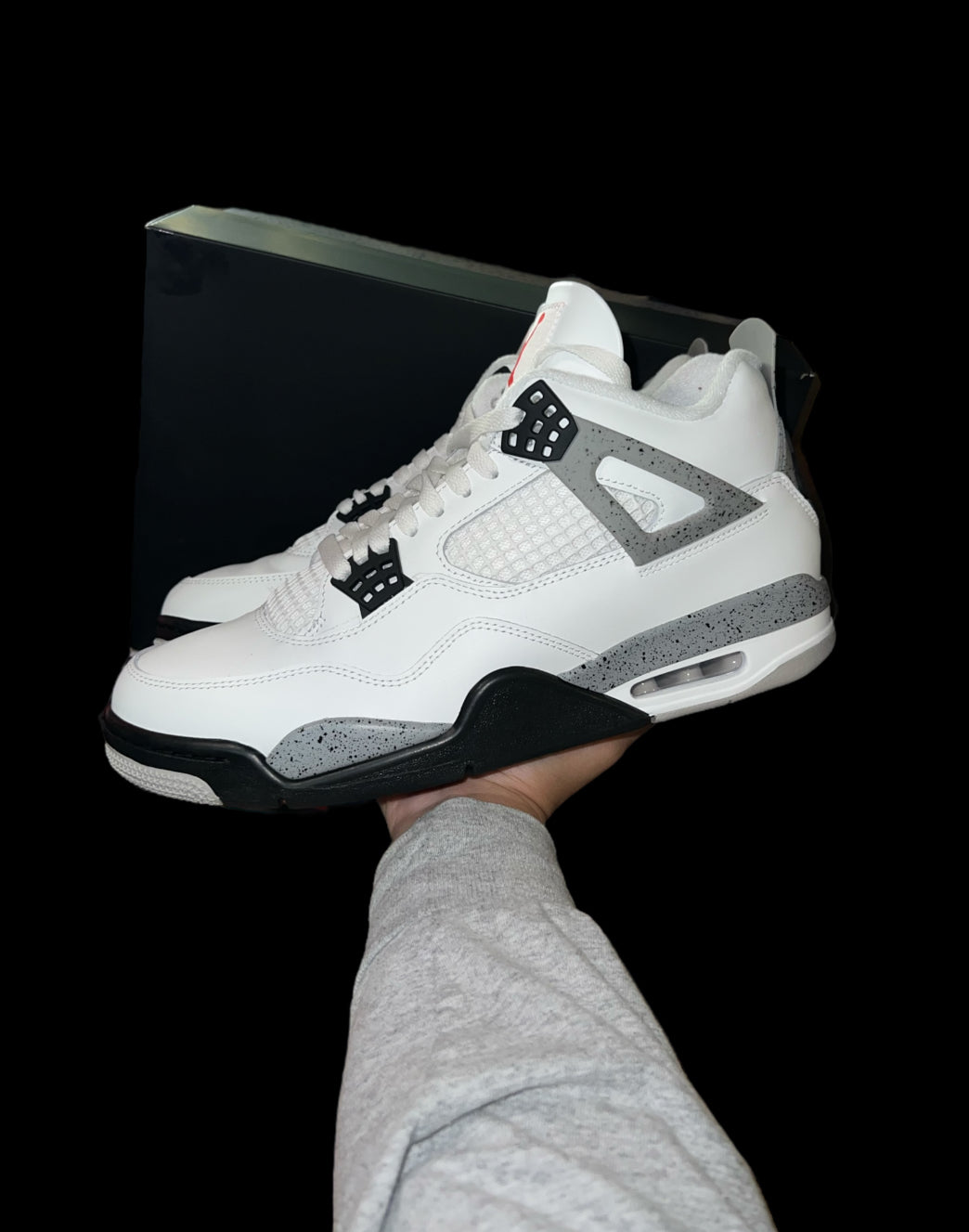 Preowned White Cement 4s size 10.5