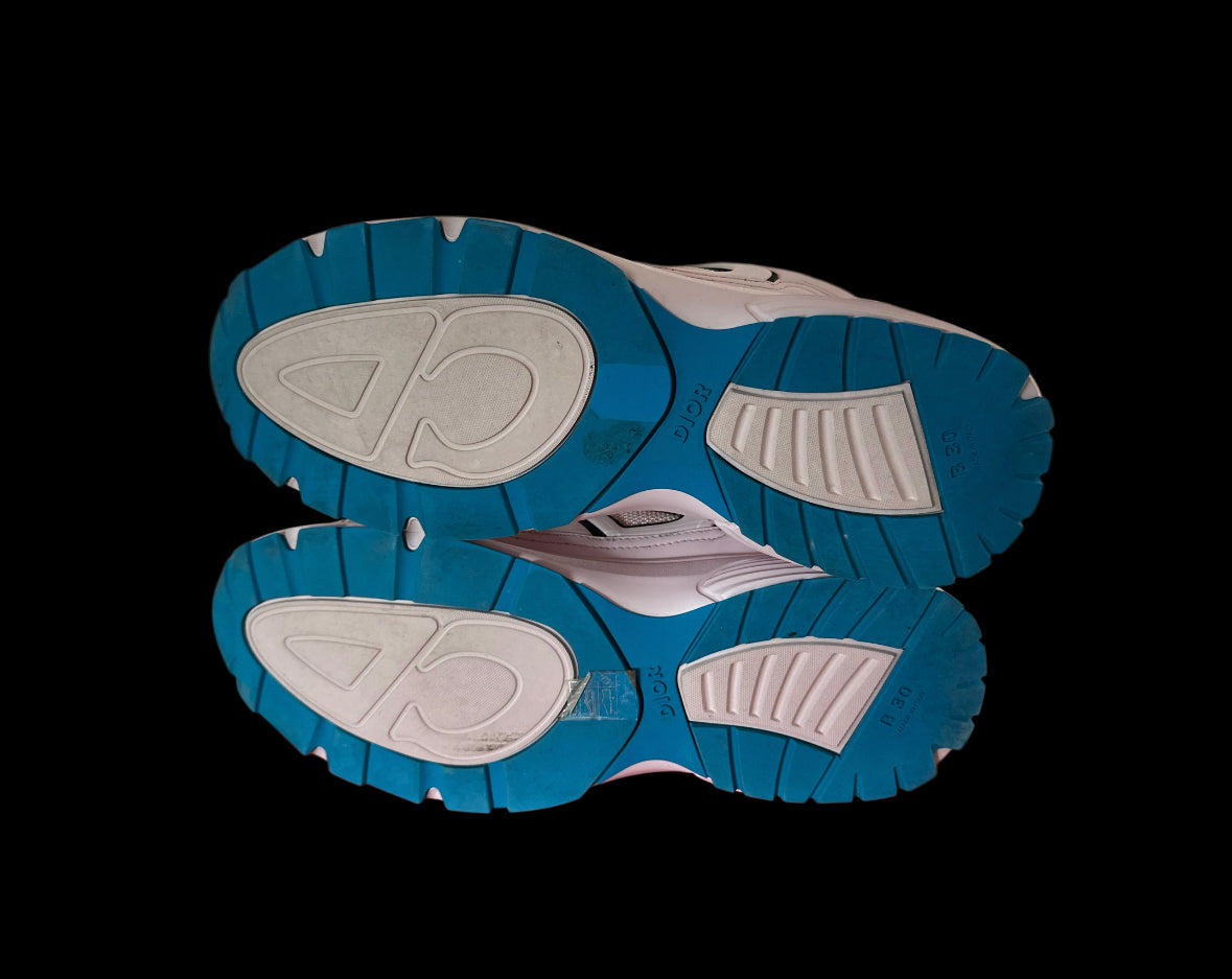 Preowned Pink/Blue Dior B30s size 43 (fits a 10-10.5)