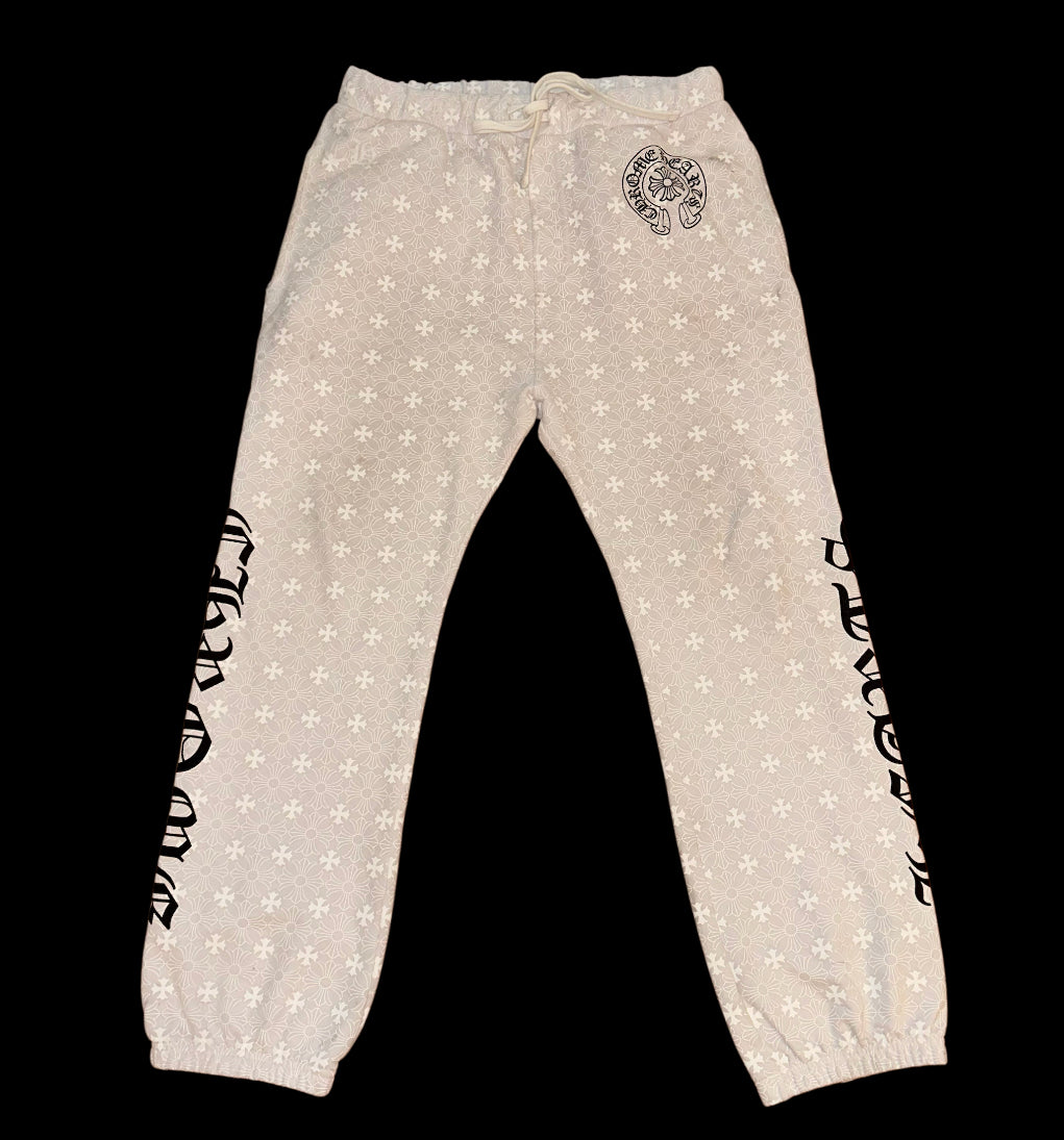 White Chrome Hearts Monogram Sweatpants size L