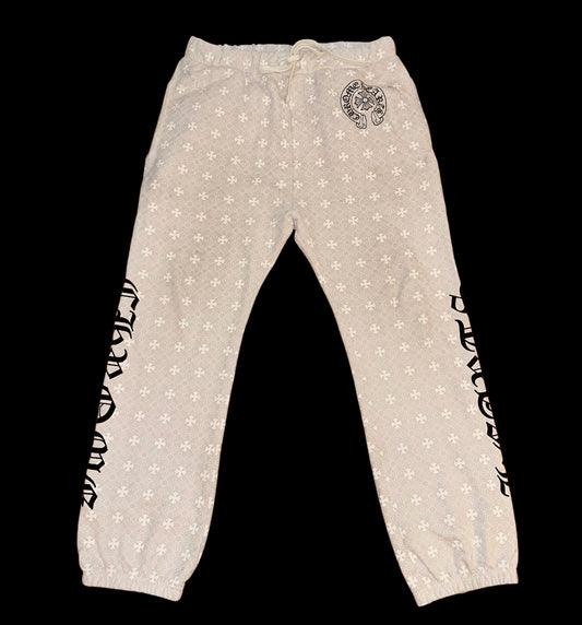 White Chrome Hearts Monogram Sweatpants size L