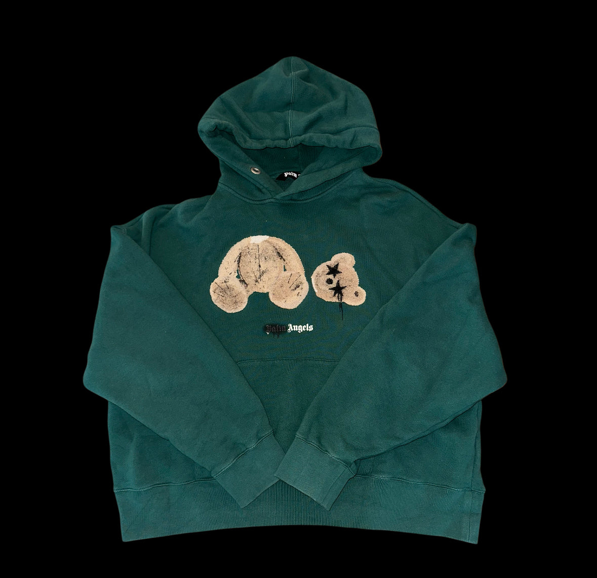Green Palm Angels Bear Hoodie Size L