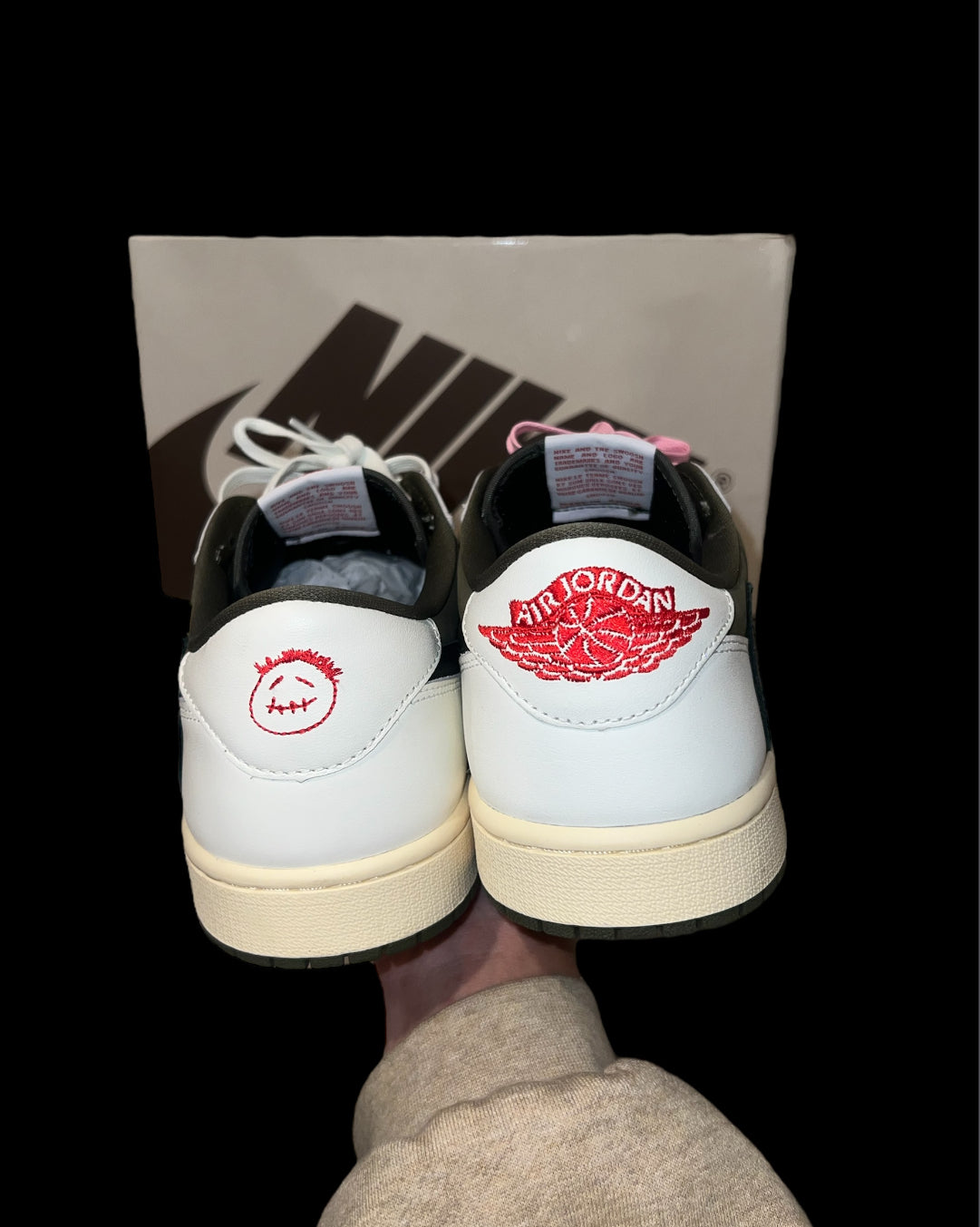 Preowned Olive Travis Scott 1 Lows size 11