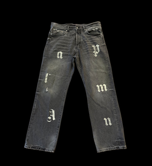 Palm Angels Logo Baggy Jeans size 34