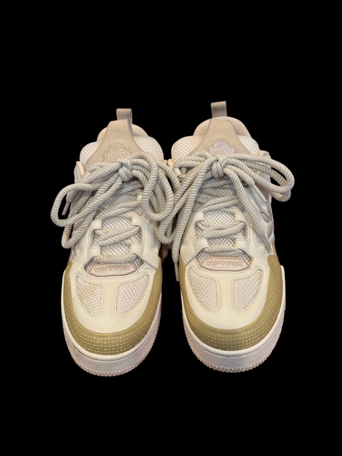 Preowned Beige LV Sk8s size 9.5 (fits 11-11.5)