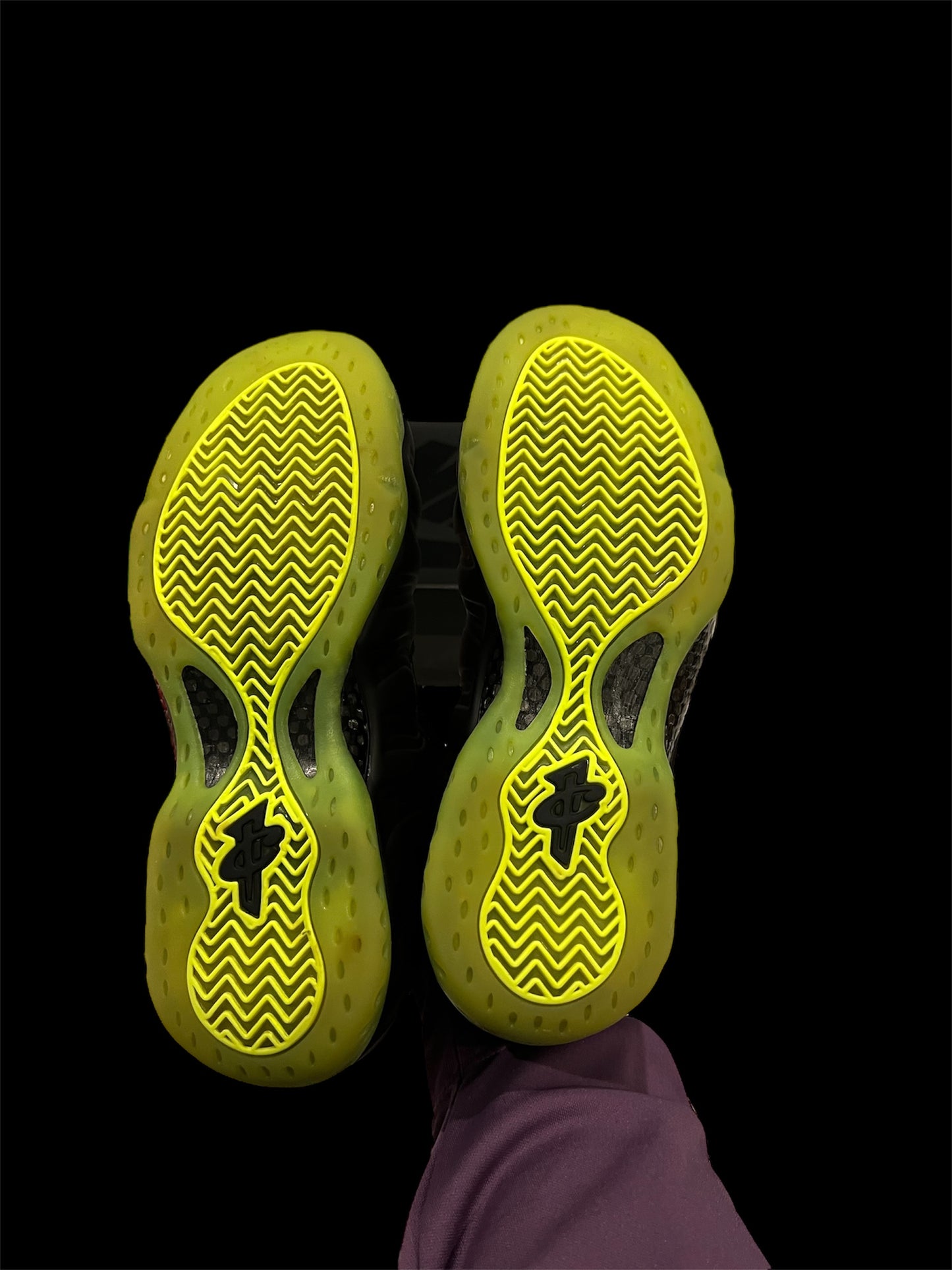 Preowned Black Volt Foamposites size 9.5