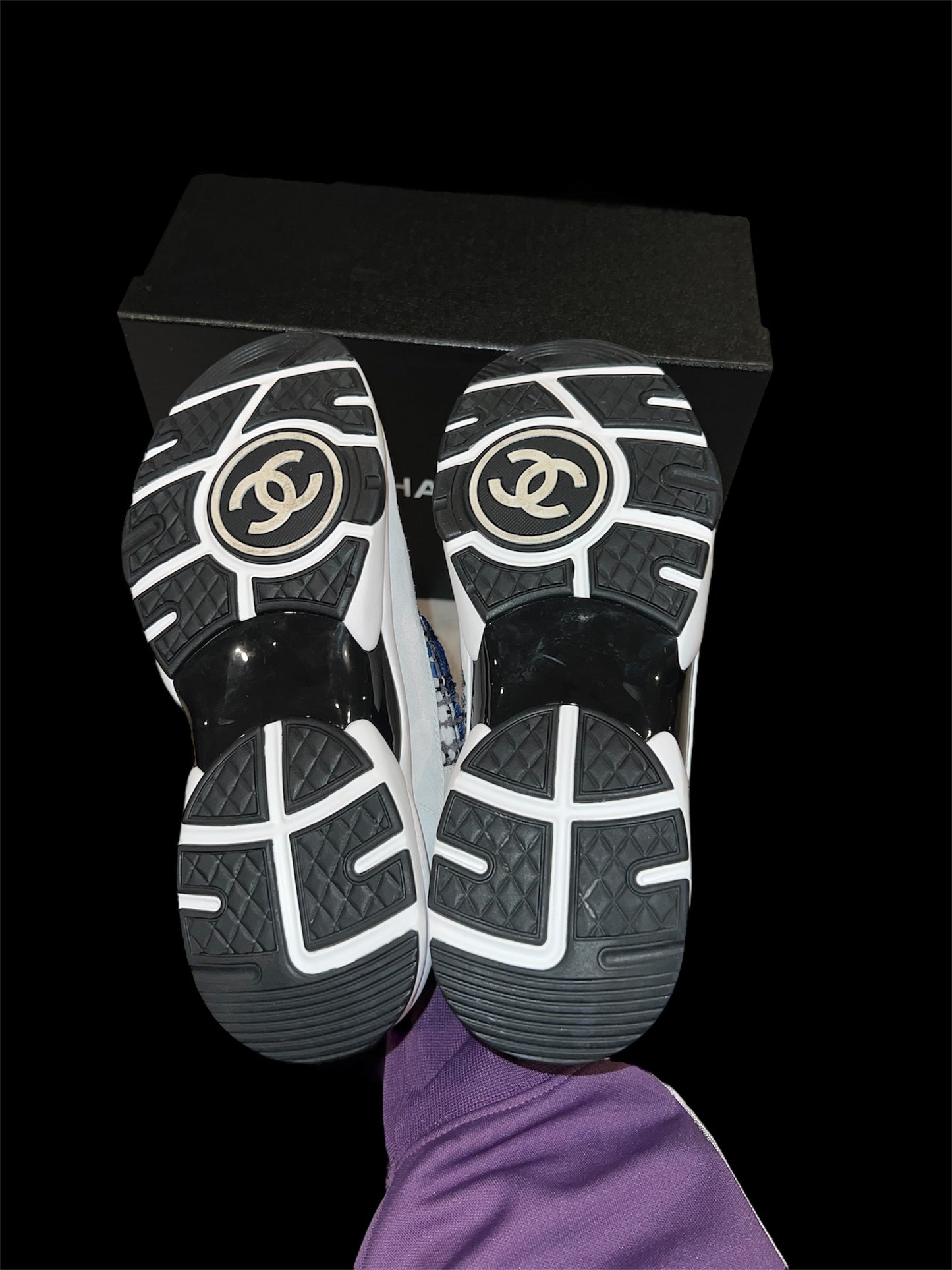 Preowned Chanel Trainers size 40.5 (fits 7-8)