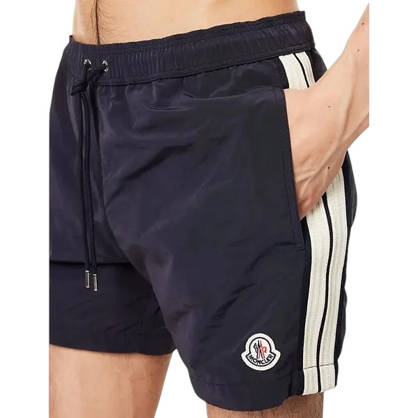 Moncler Striped Detail Swim Shorts