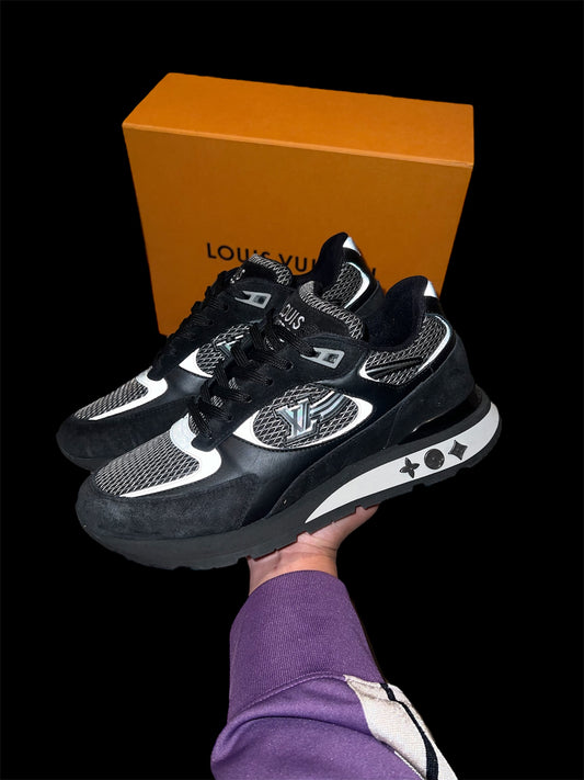 Preowned Black LV Runaway Sneakers size 6 (fits 7.5-8)