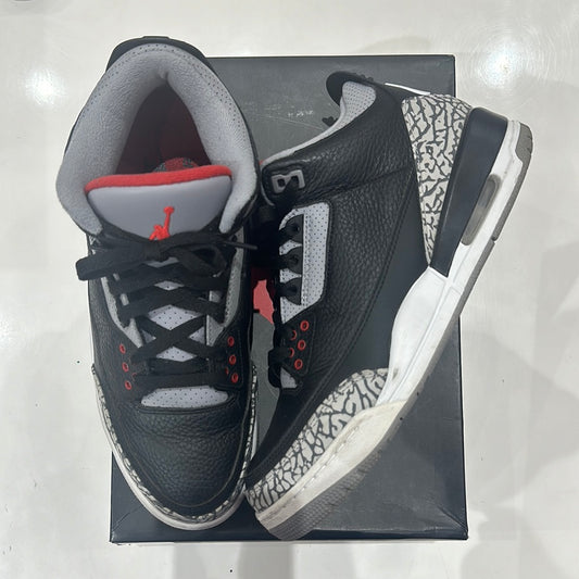 Preowned Black Cement 3s Size 9.5