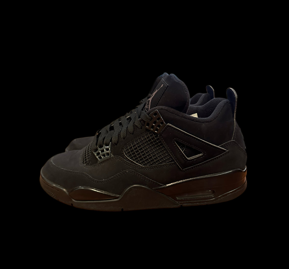 Preowned Black Cat 4s size 10