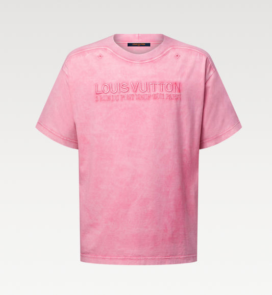 LV Pink Washed Ribbed T-Shirt