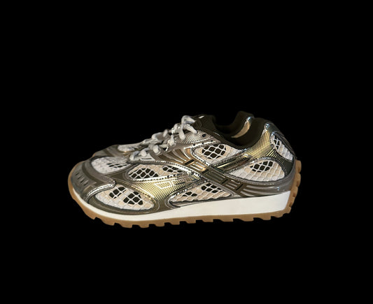 Preowned Olive Green Bottega Orbits size 38 (fits a 6-6.5)