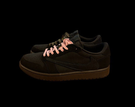Preowned Velvet Brown Travis Scott 1 Lows size 9.5