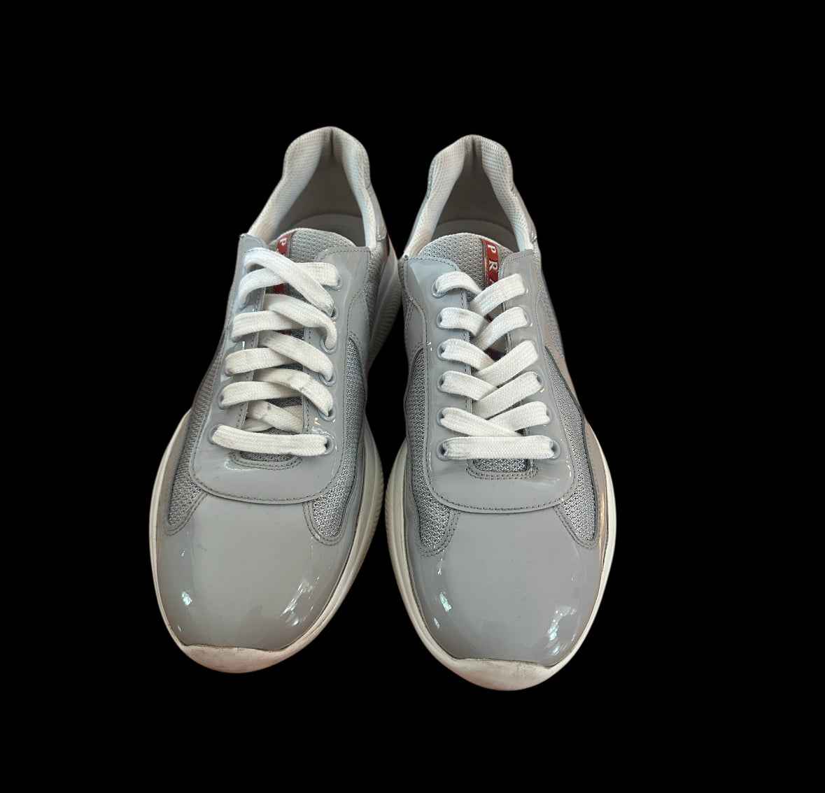 Preowned Grey Prada Cups size 7 (fits 8.5-9)