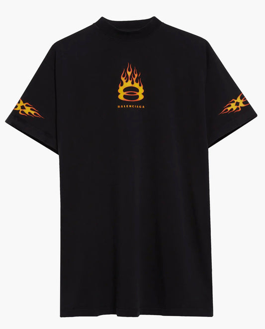Balenciaga Oversized Burning Unity Graphic T-Shirt