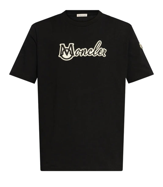 Moncler Cotton Embroidered Logo Graphic T-Shirt