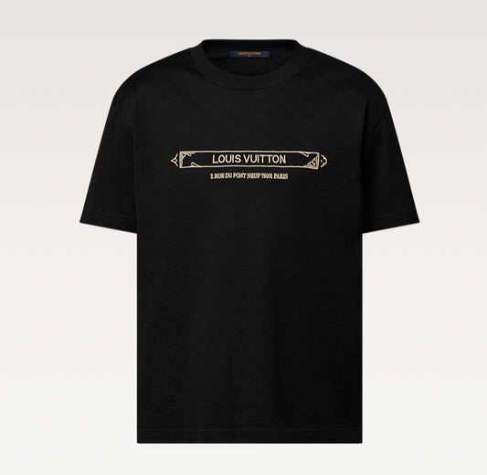 LV Embellished Damier Pique T-Shirt