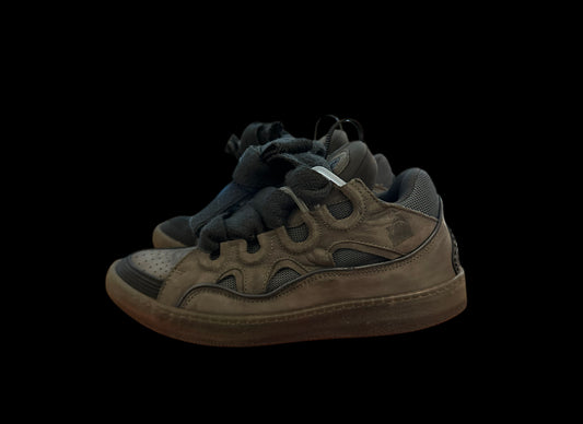 Preowned Anthracite/Grey Lanvin Curbs size 41 (fits 8-8.5)