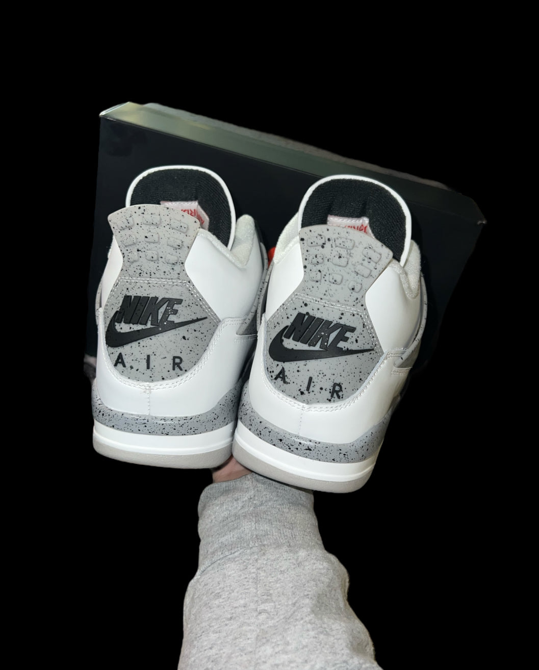 Preowned White Cement 4s size 10.5