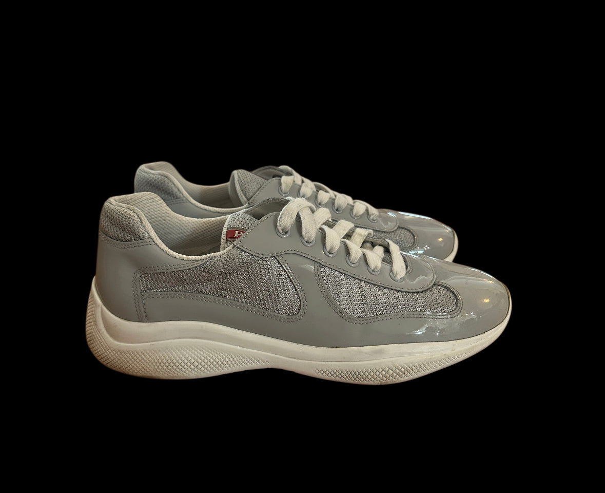 Preowned Grey Prada Cups size 7 (fits 8.5-9)