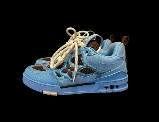 Preowned Blue/Brown LV Sk8s size 9 (fits 10.5-11)