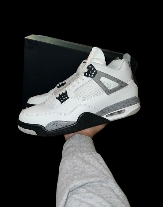 Preowned White Cement 4s size 10.5