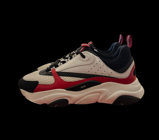 Preowned Red/Black/White Dior B22s size 45 (fits a 12-12.5)