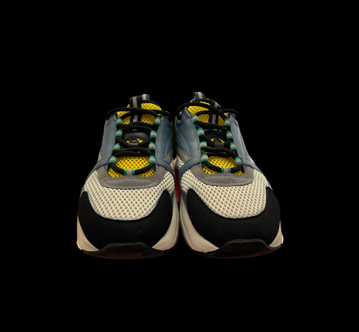 Preowned Blue/Yellow Dior B22 size 43 (fits a 10-10.5)