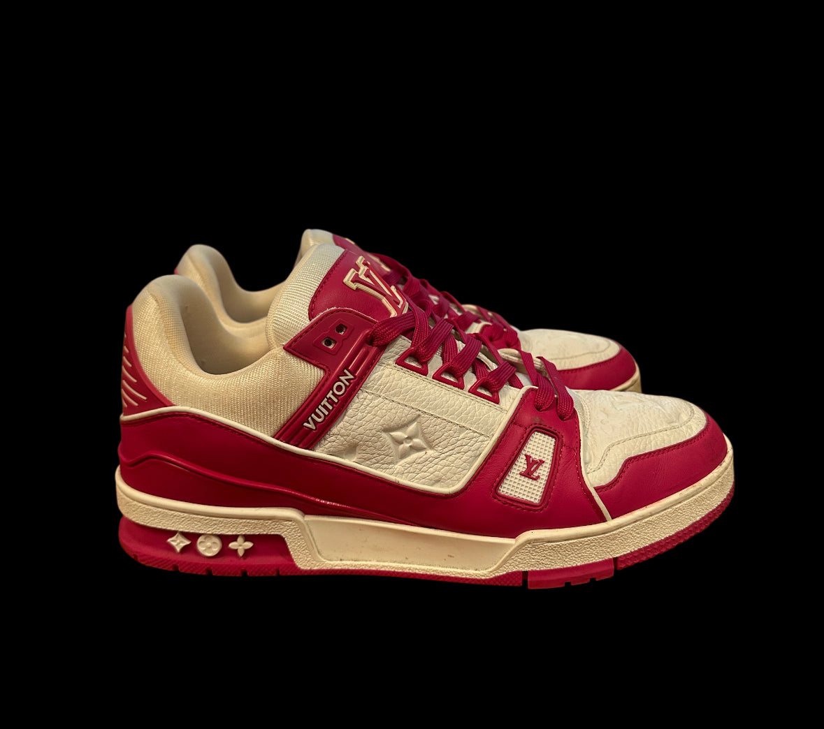Preowned Pink Louis Vuitton Trainers size 9.5 (fits 11-11.5)