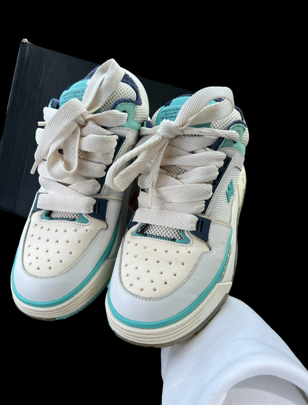 Preowned Blue Amiri A Ma 1s size 43 (fits 10-10.5)