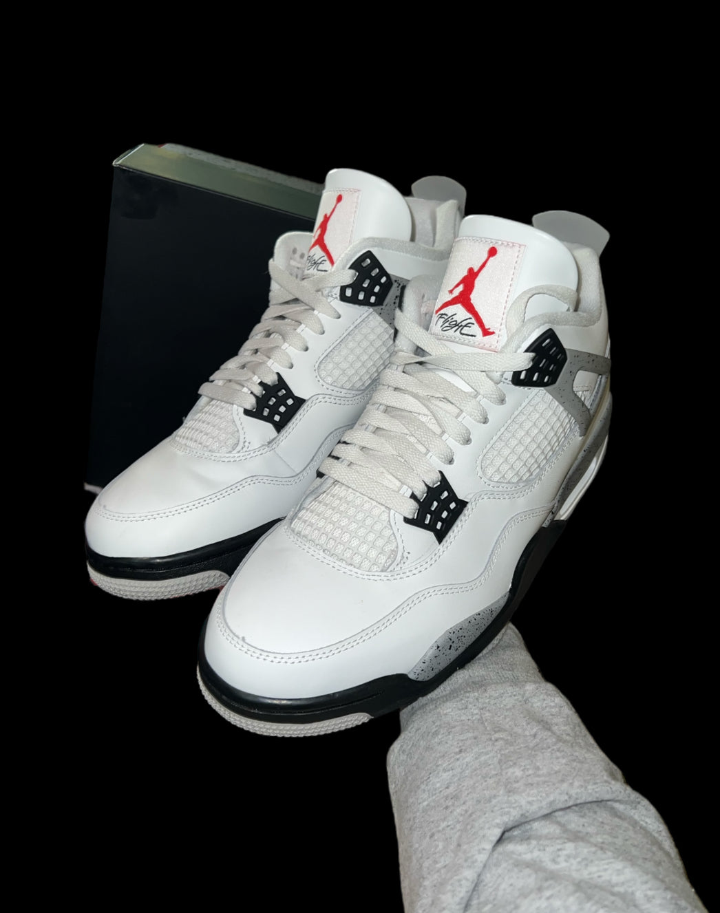 Preowned White Cement 4s size 10.5