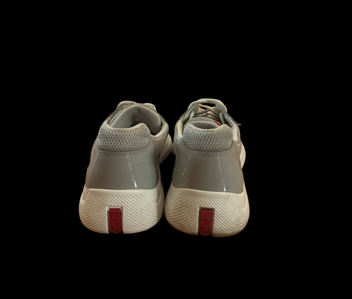 Preowned Grey Prada Cups size 7 (fits 8.5-9)
