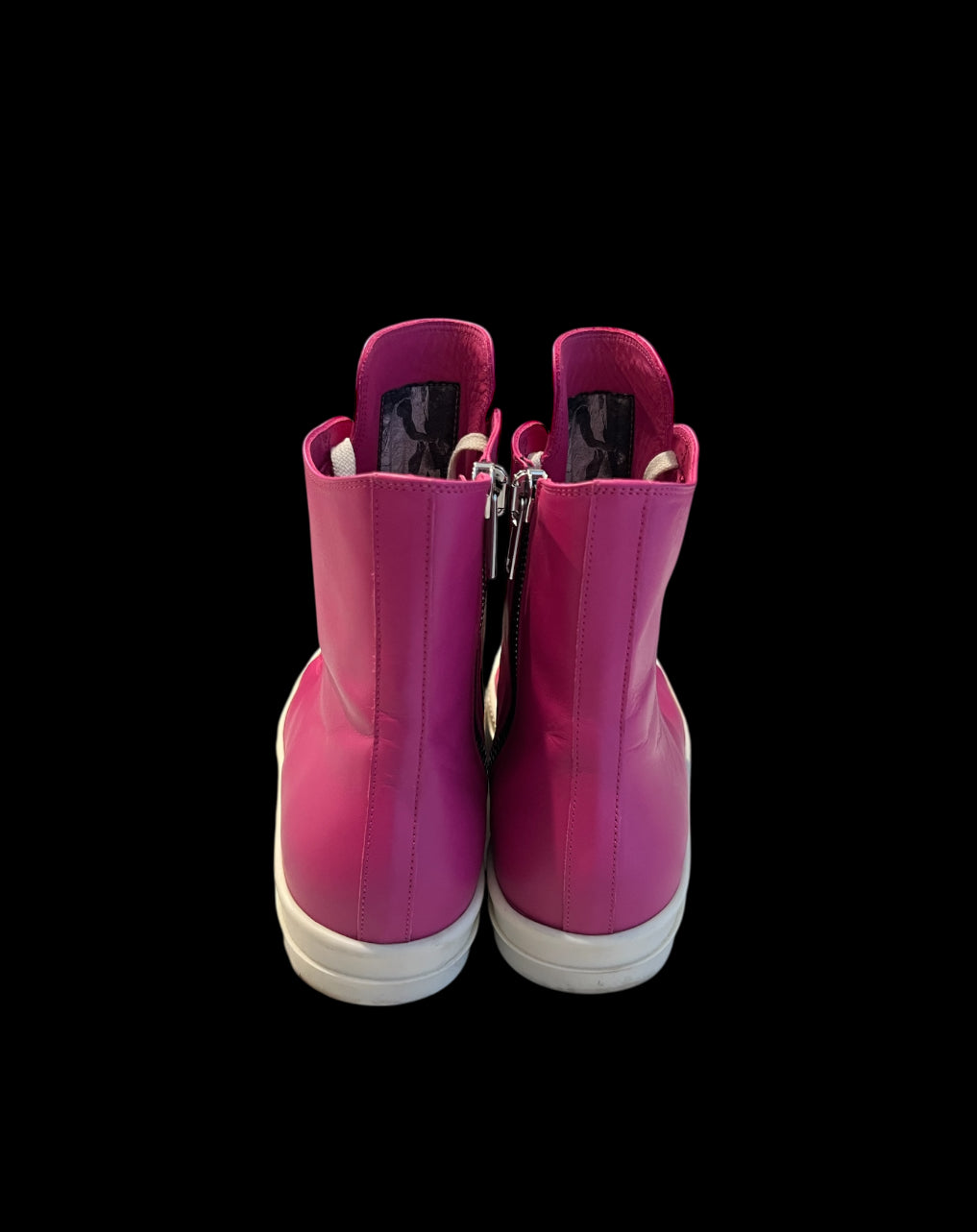 Preowned Hot Pink Rick Owen Ramone Highs size 44 (fits 11-11.5)