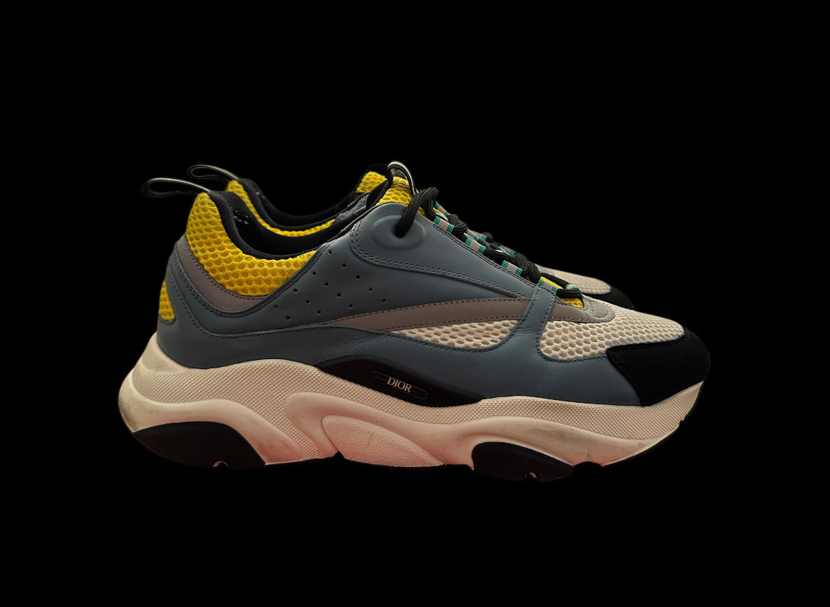 Preowned Blue/Yellow Dior B22 size 43 (fits a 10-10.5)