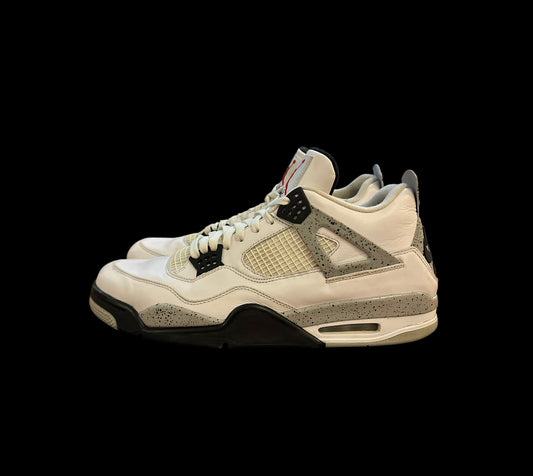 Preowned White Cement 4s size 14