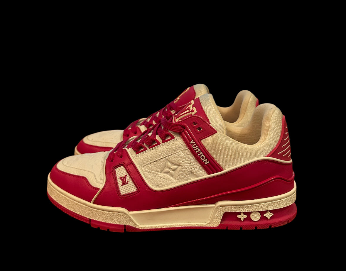 Preowned Pink Louis Vuitton Trainers size 9.5 (fits 11-11.5)