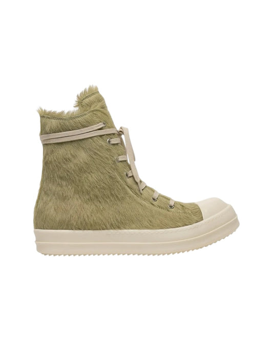 Rick Owens Green Leather Ramone Highs size 42.5 (fits 9-10)