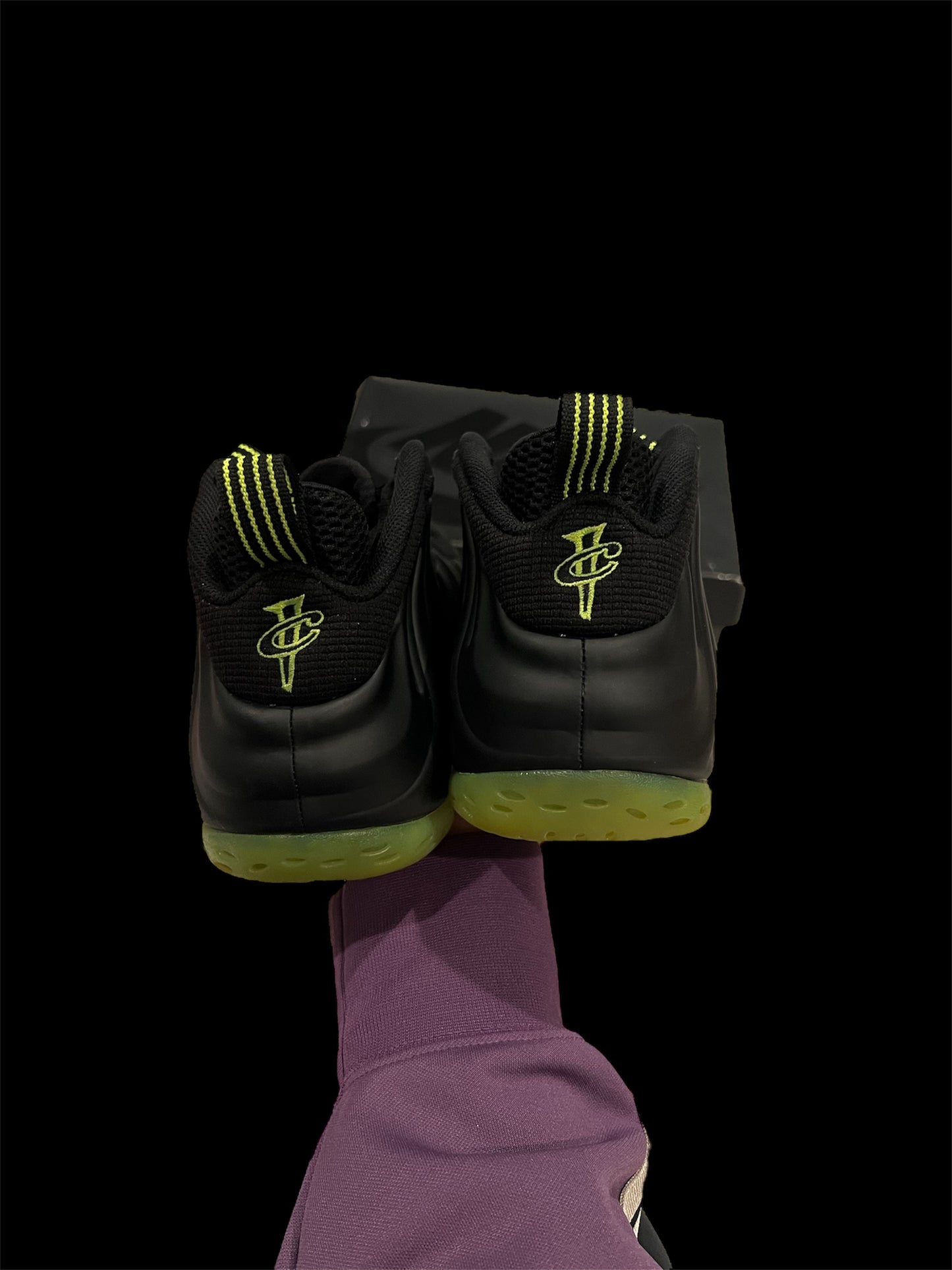 Preowned Black Volt Foamposites size 9.5