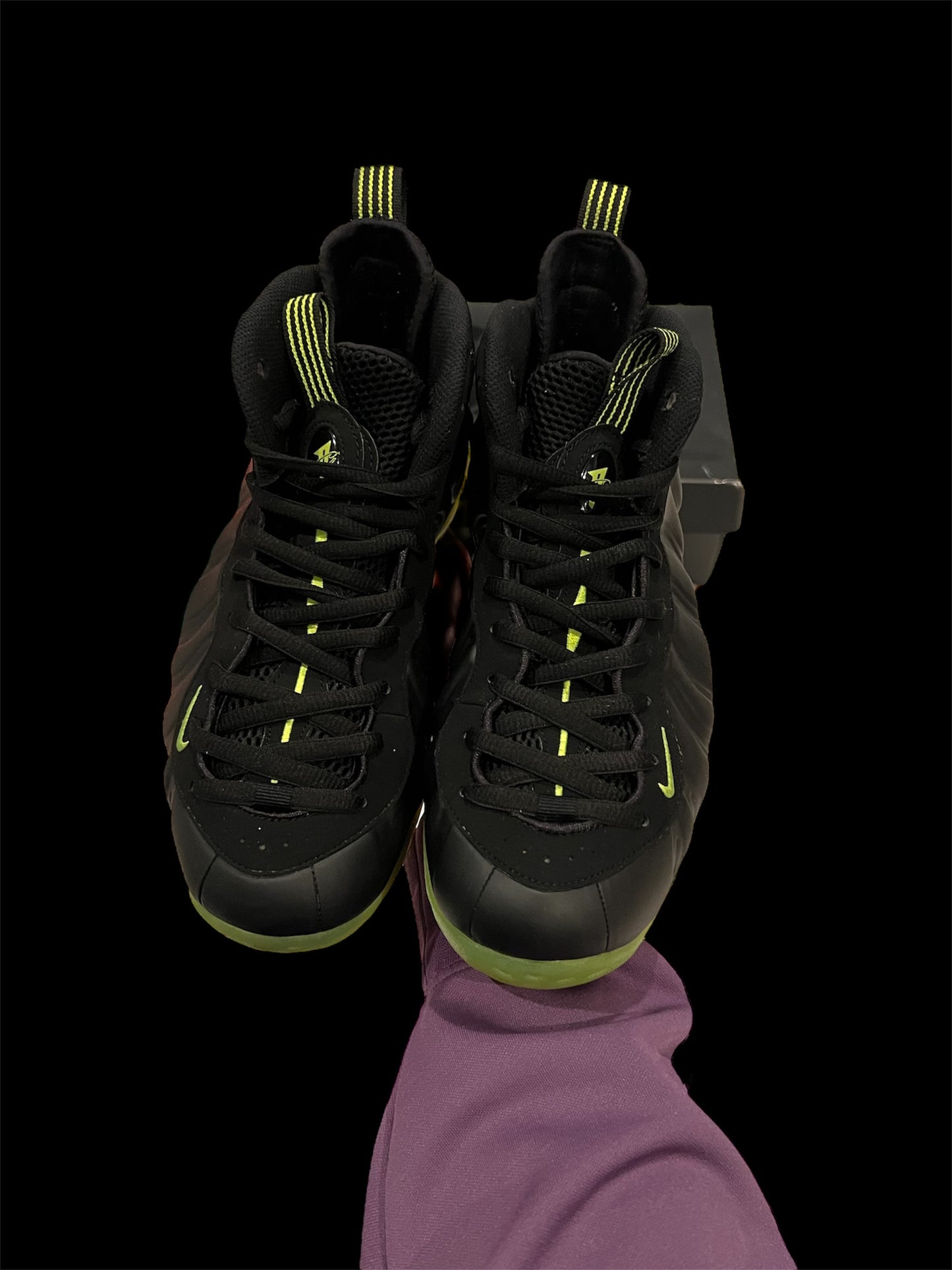 Preowned Black Volt Foamposites size 9.5