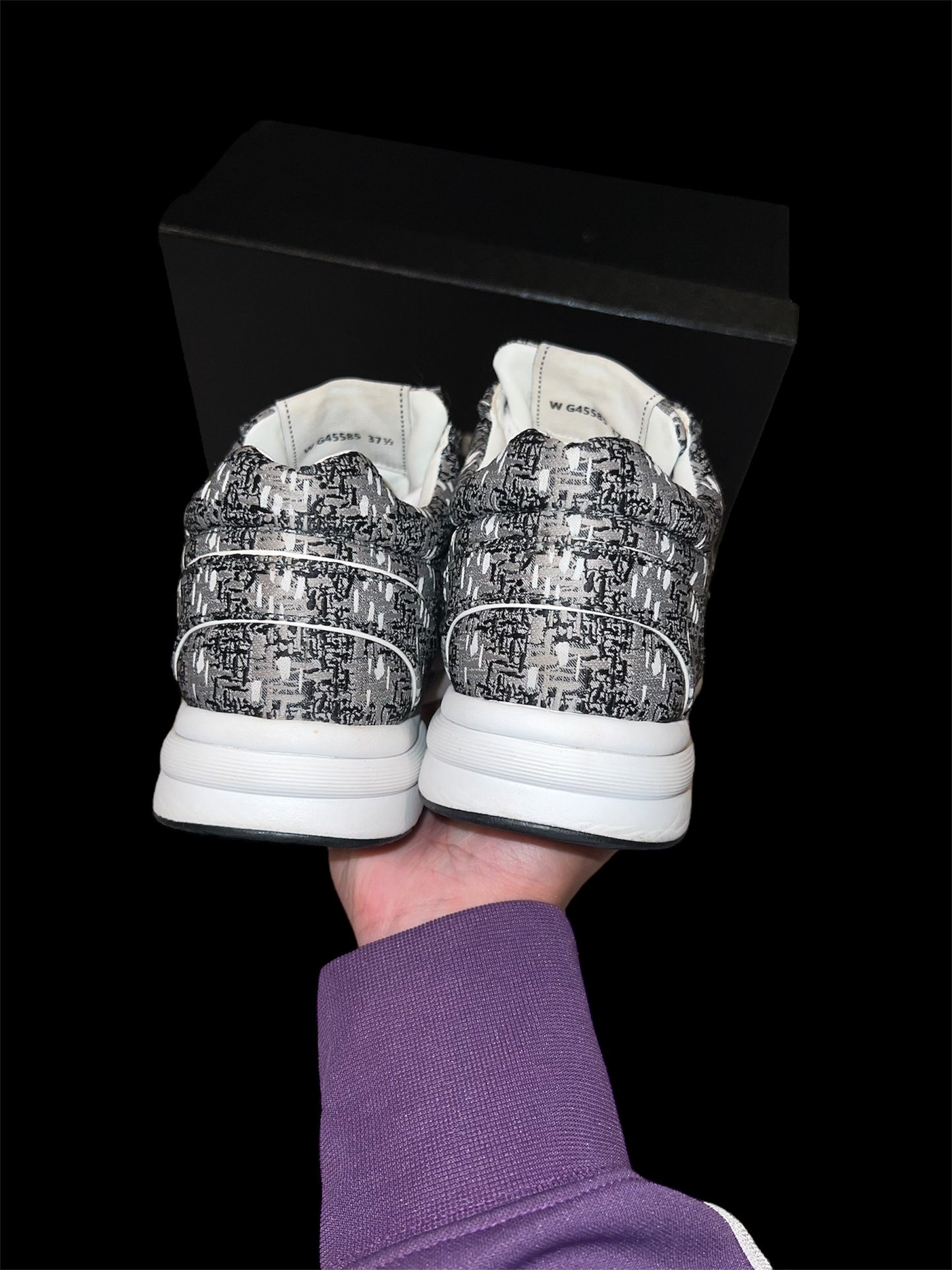 Preowned Chanel Tweed Runners size 37.5 (fits 7.5W-8W)